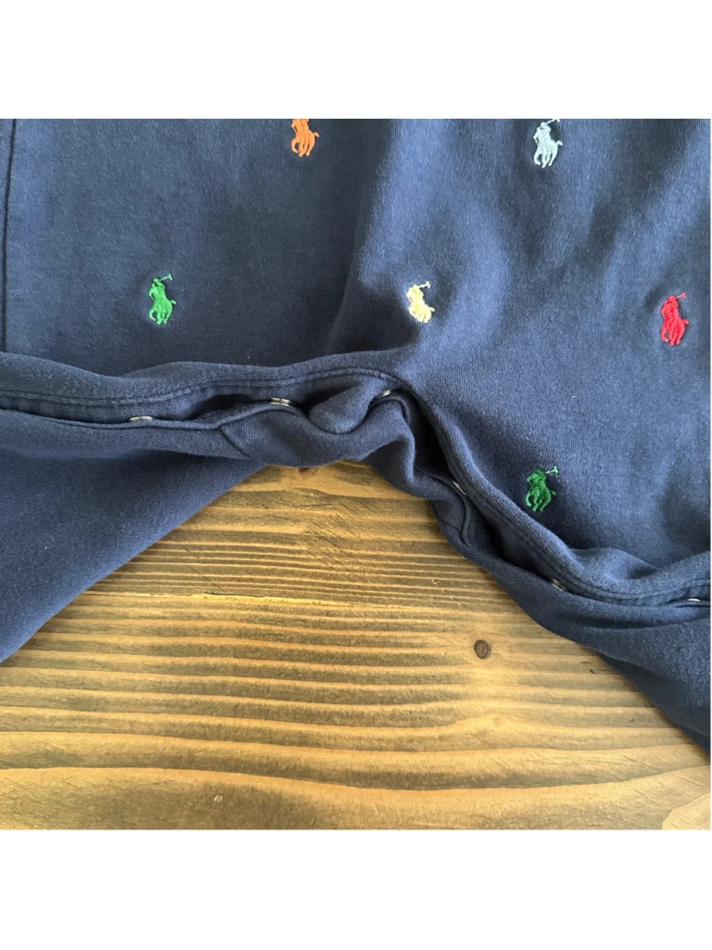 Polo Ralph Lauren Baby Romper 12M Navy All Over Pony Logo Long Sleeve